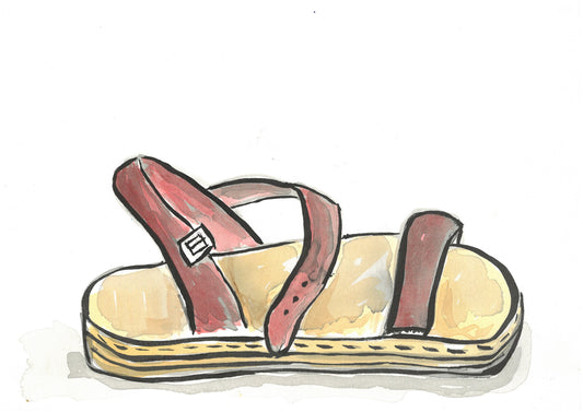 Little Red Sandal- Original Artwork