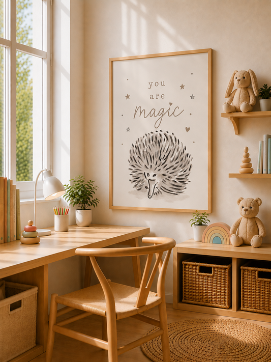 You Are Magic | Australian Echidna Nursery Wall Art Print