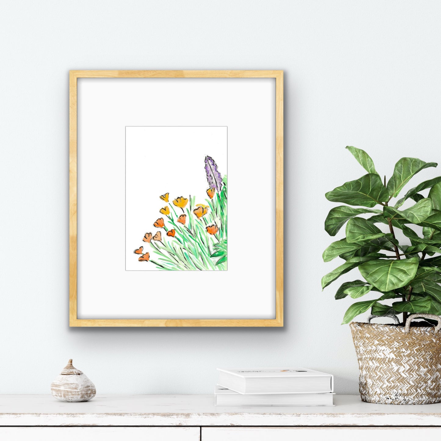 Salvia and California Poppy 2