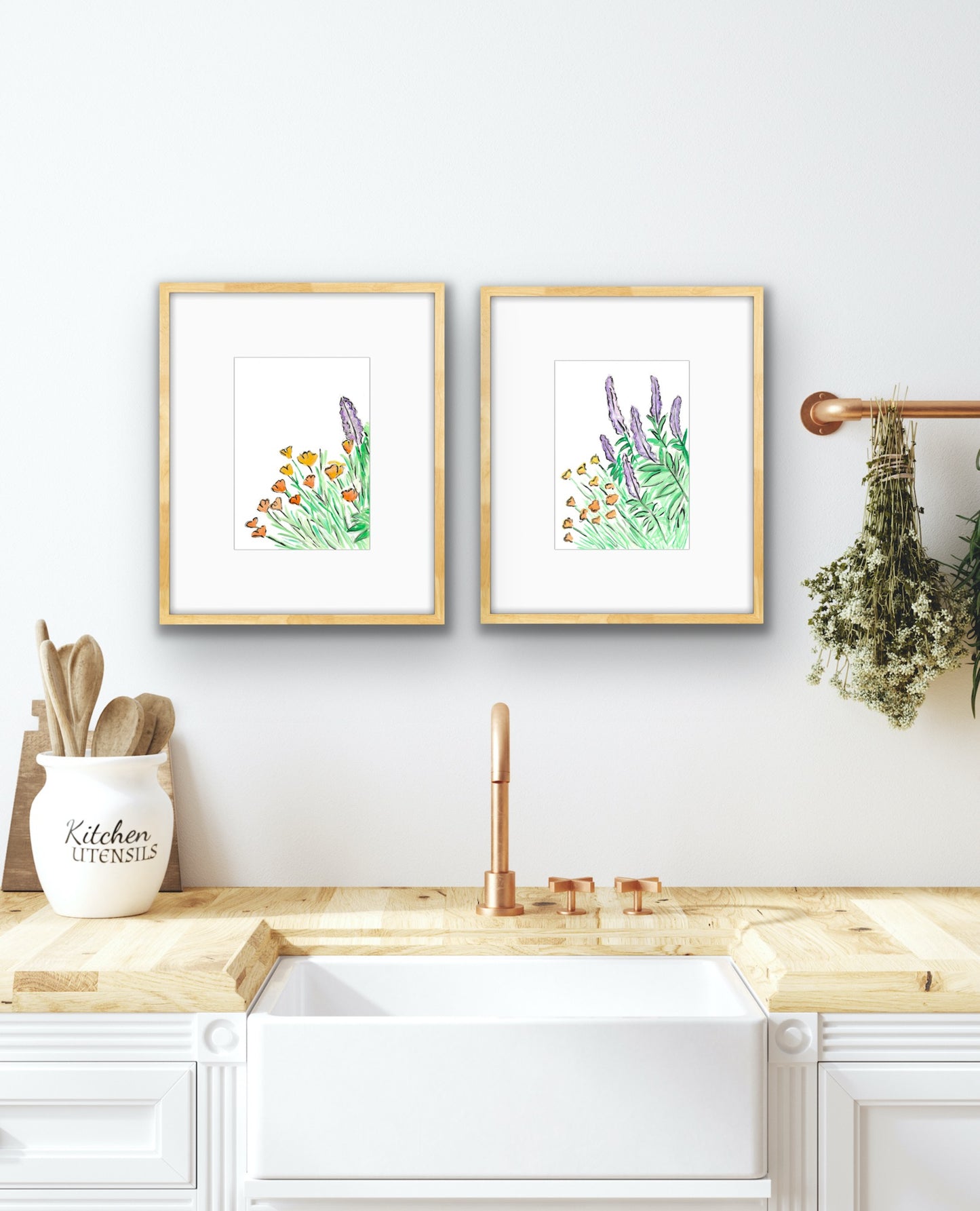 Salvia and California Poppy 2