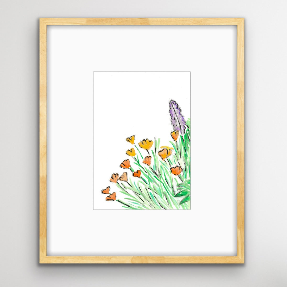 Salvia and California Poppy 2