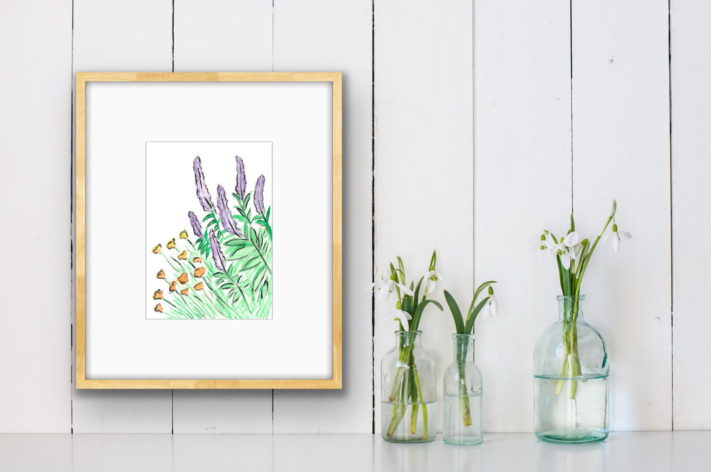 Salvia and Californian Poppy