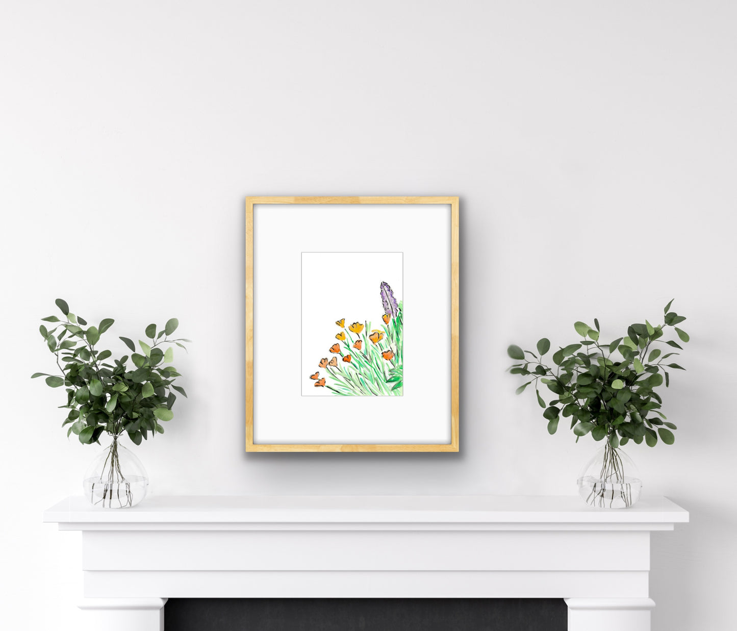 Salvia and California Poppy 2