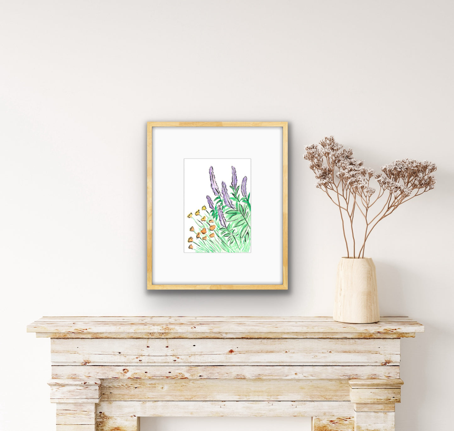 Salvia and Californian Poppy