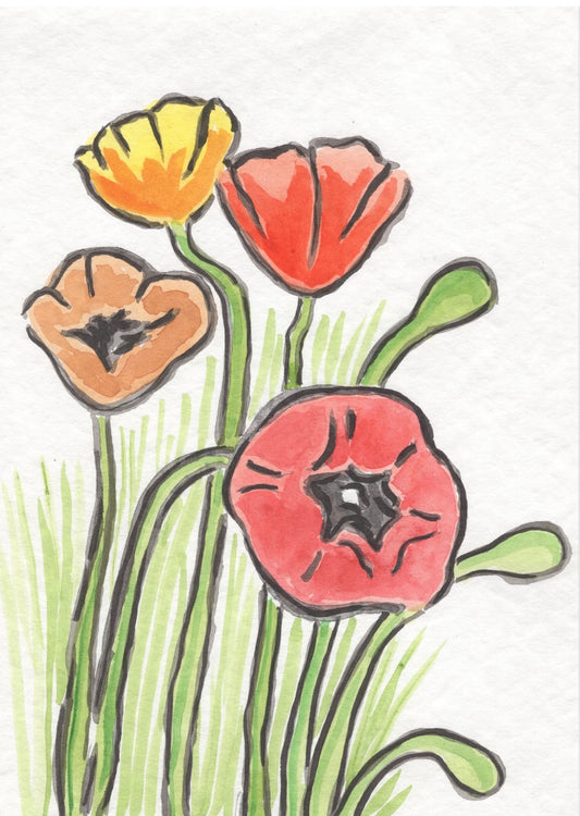 Poppies III- Original Artwork