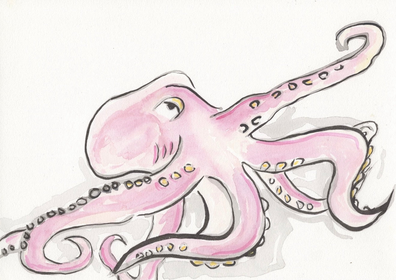 Pink Octopus- Original Artwork