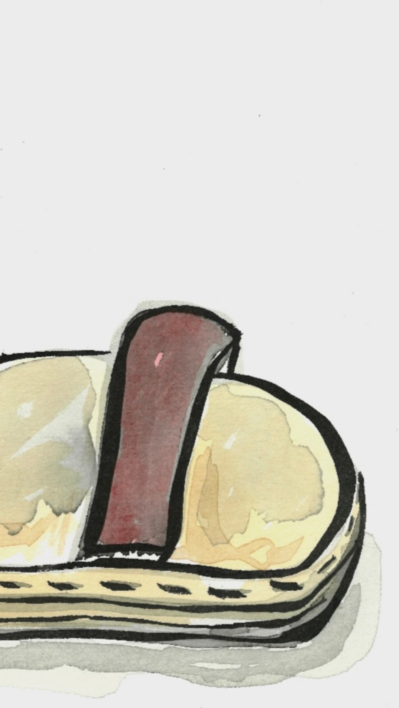 Little Red Sandal- Original Artwork