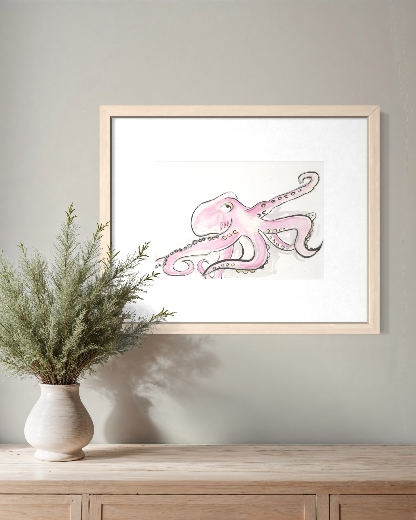 Pink Octopus- Original Artwork