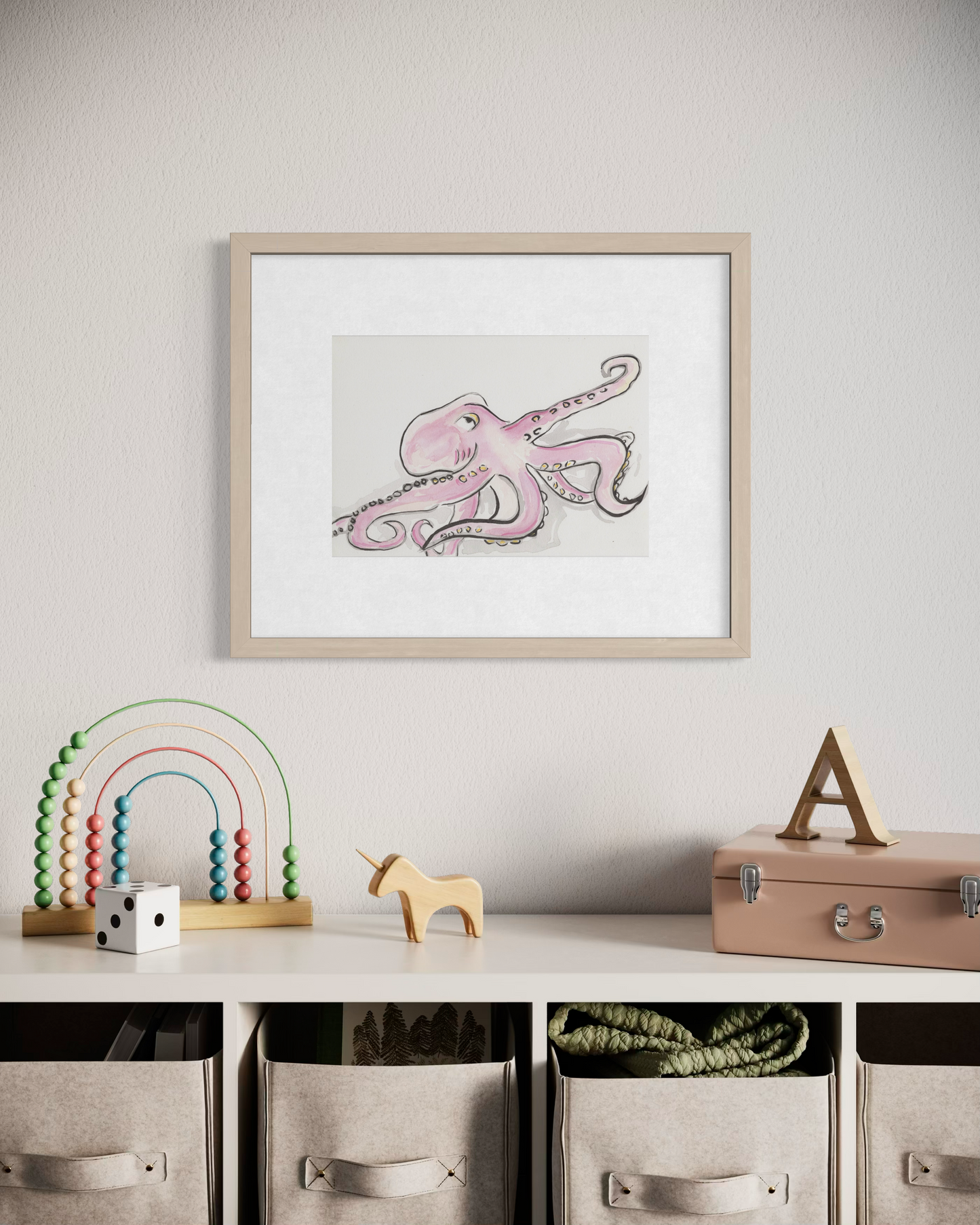 Pink Octopus- Original Artwork