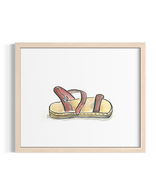 Little Red Sandal- Original Artwork