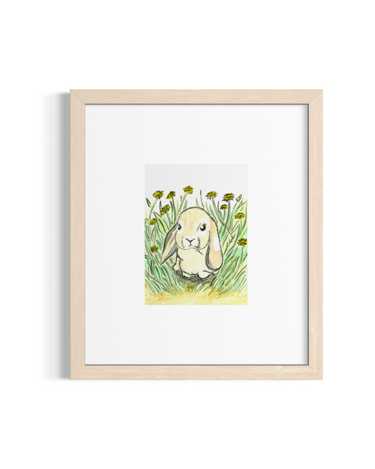 Mini Lop Earred Rabbit- Original Artwork