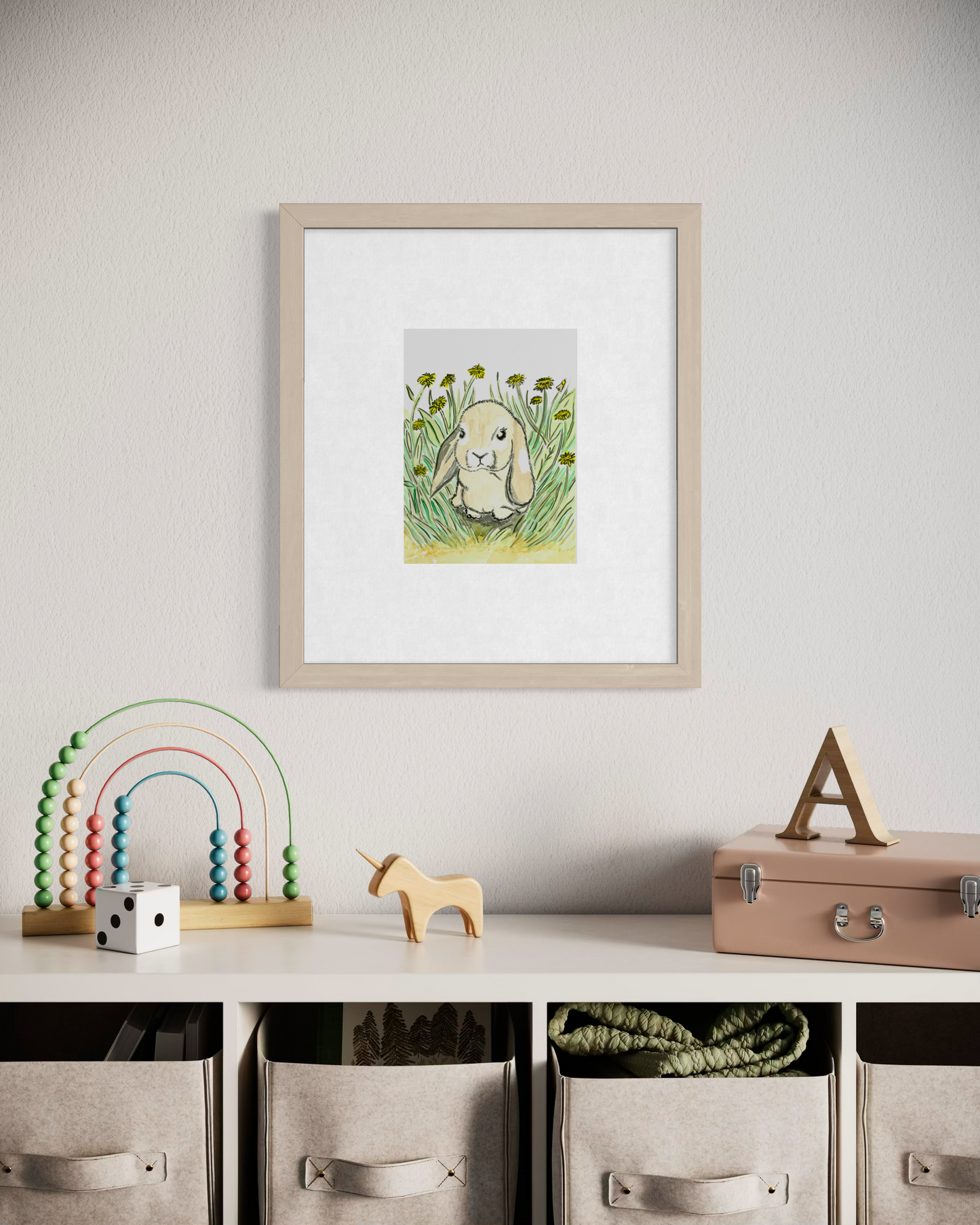 Mini Lop Earred Rabbit- Original Artwork