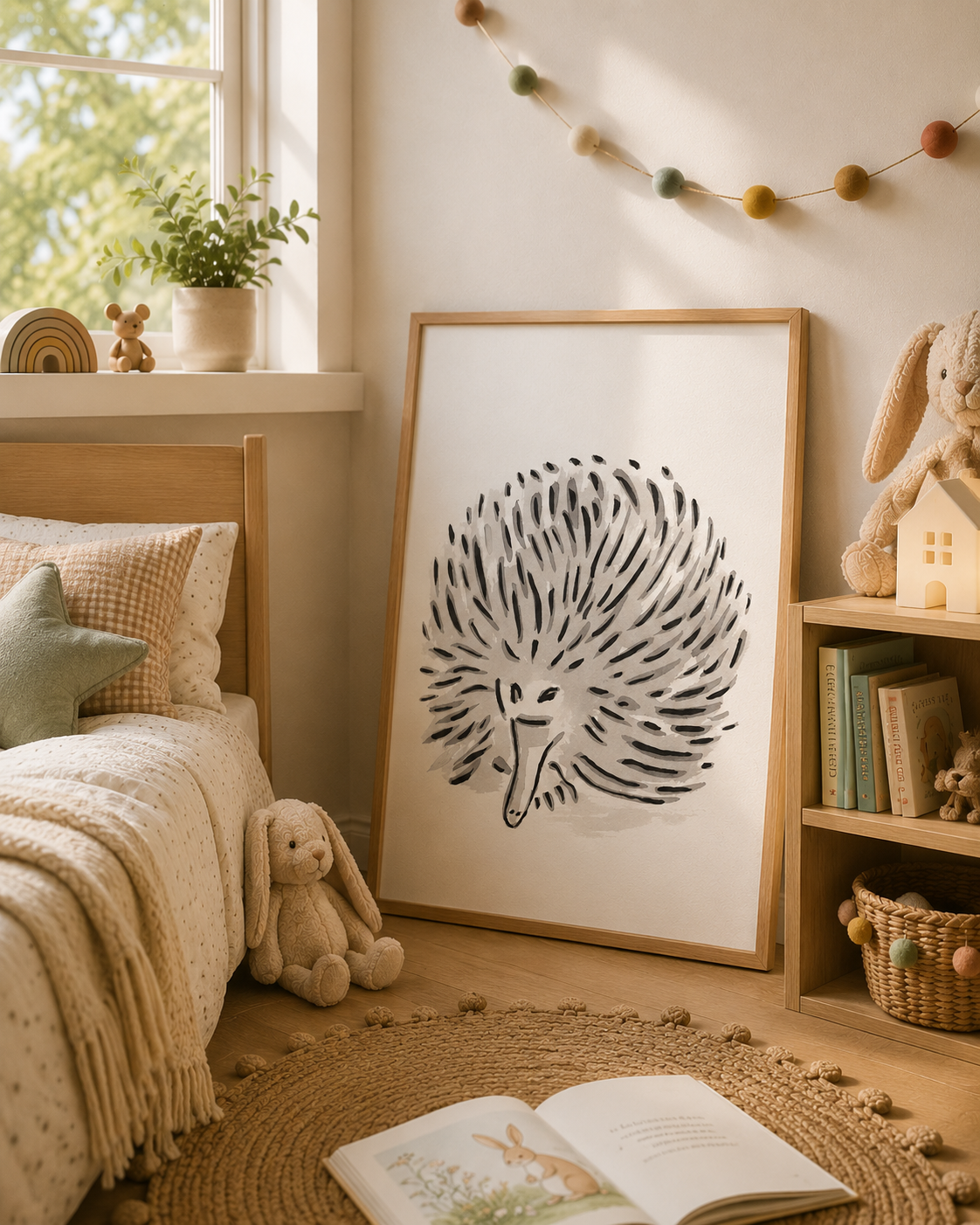 Echidna Ink and Watercolour - Premium Matte Paper Print