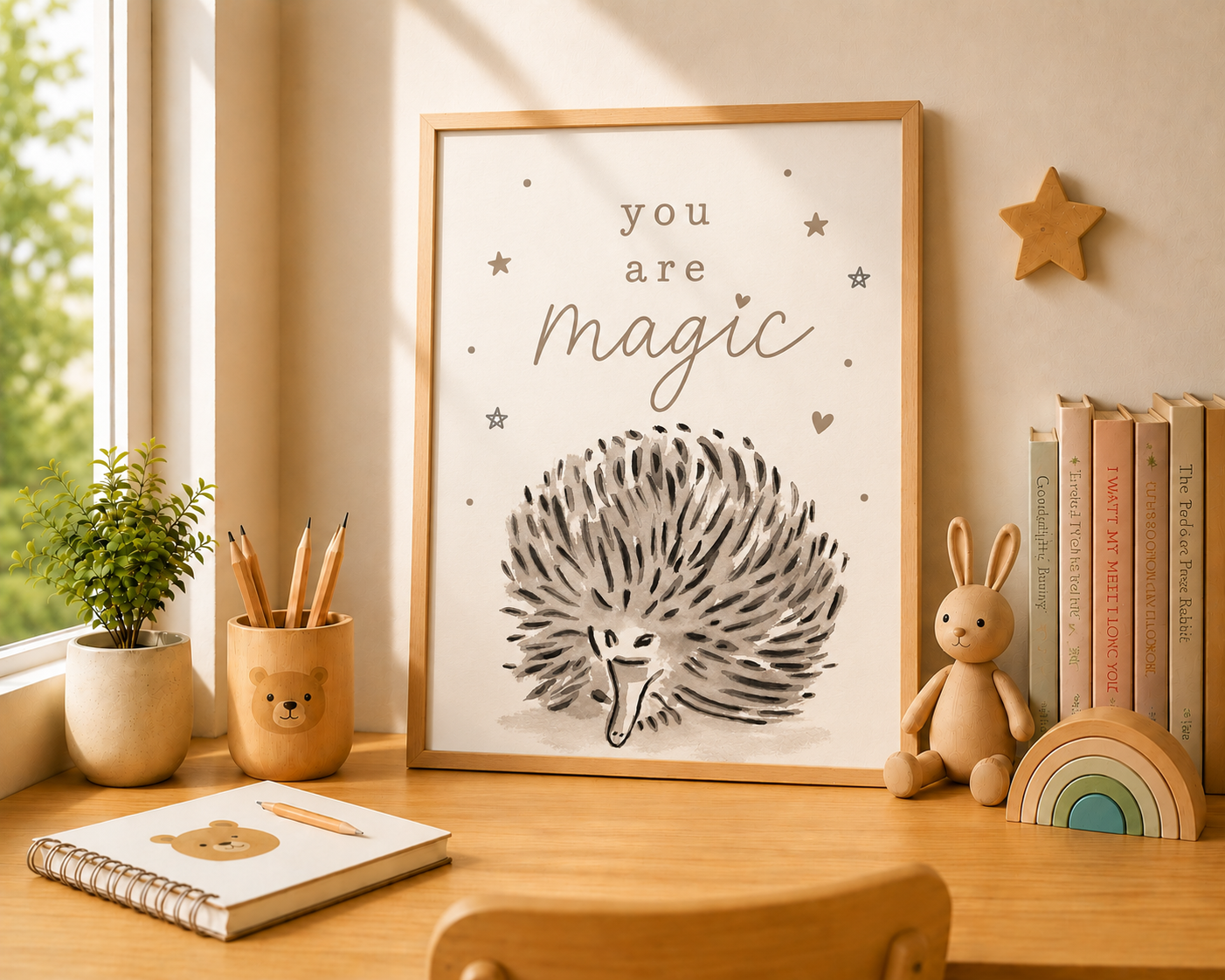 You Are Magic | Australian Echidna Nursery Wall Art Print