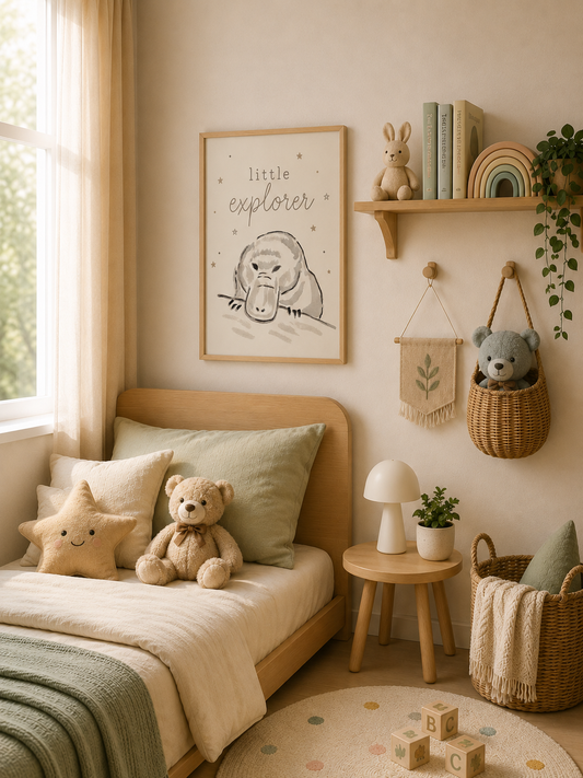 Little Explorer | Australian Platypus Nursery Wall Art Print