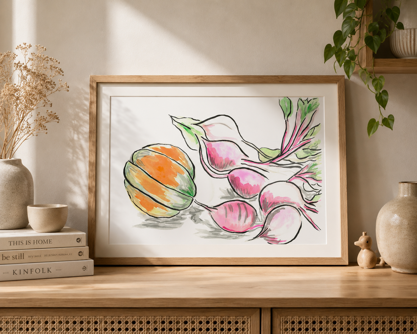 Beetroot and Pumpkin- Original Artwork