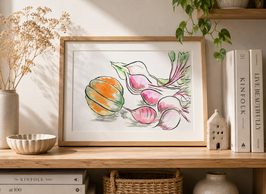 Beetroot and Pumpkin- Original Artwork