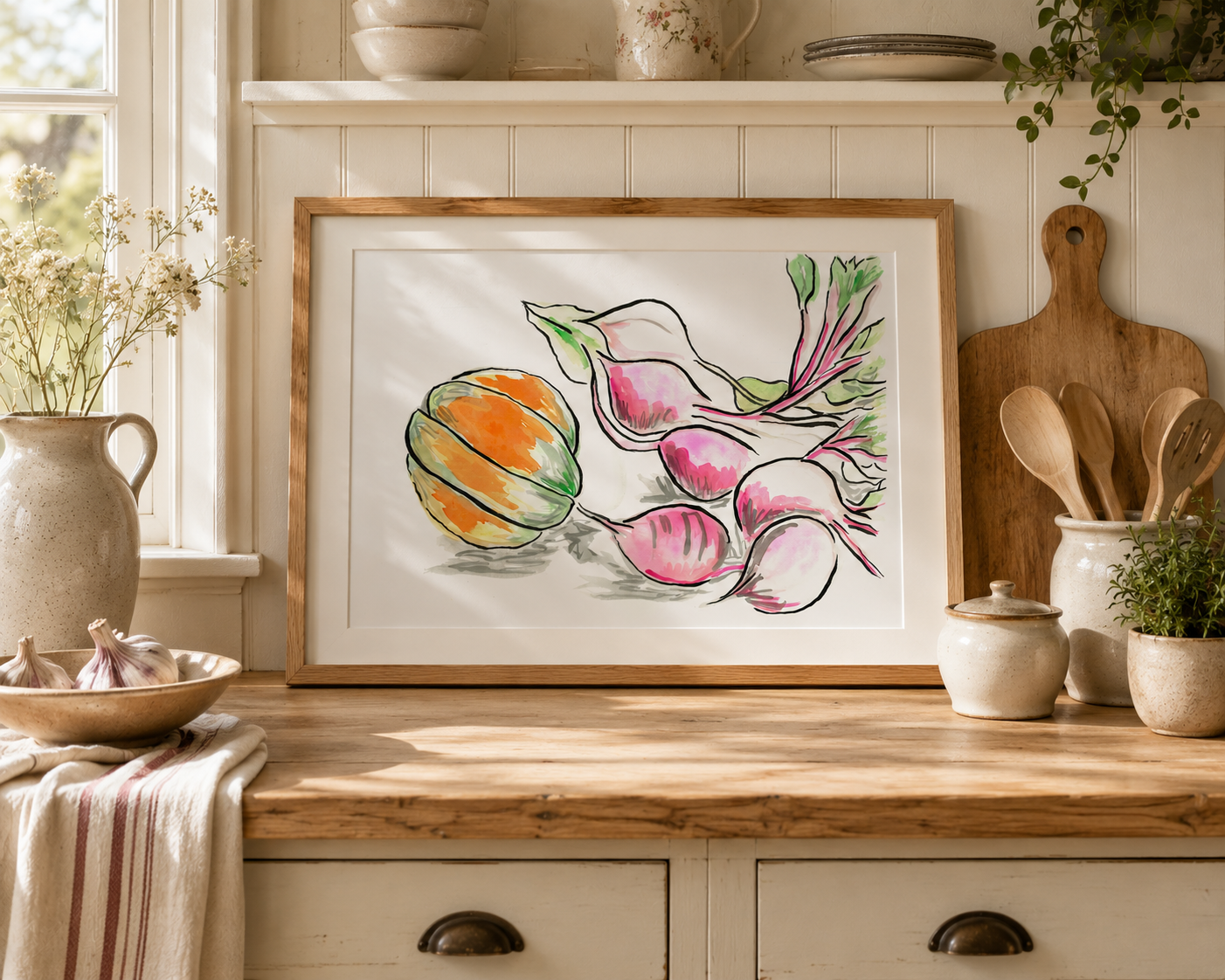Beetroot and Pumpkin- Original Artwork