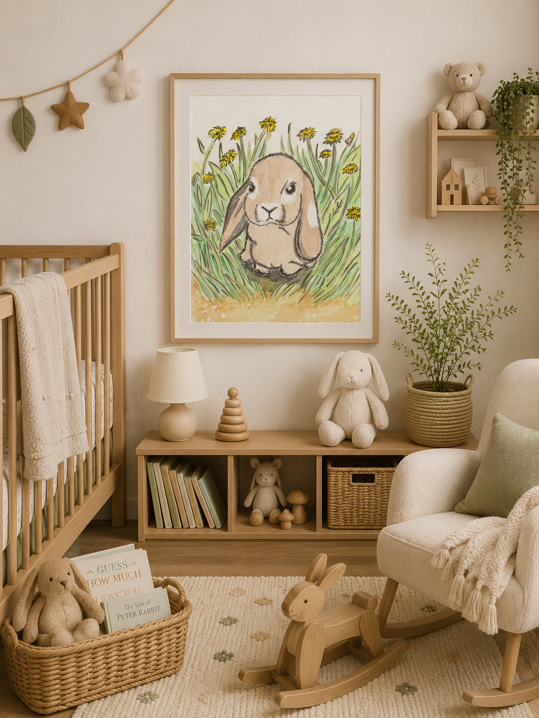 Mini Lop Earred Rabbit- Original Artwork